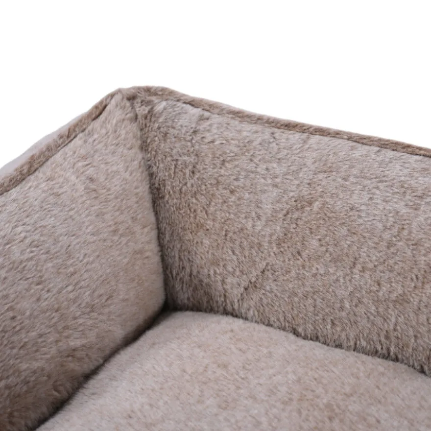 Leeby cama suave gris oscuro para perros
