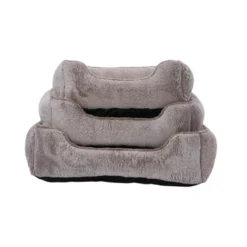 Leeby cama suave gris oscuro para perros