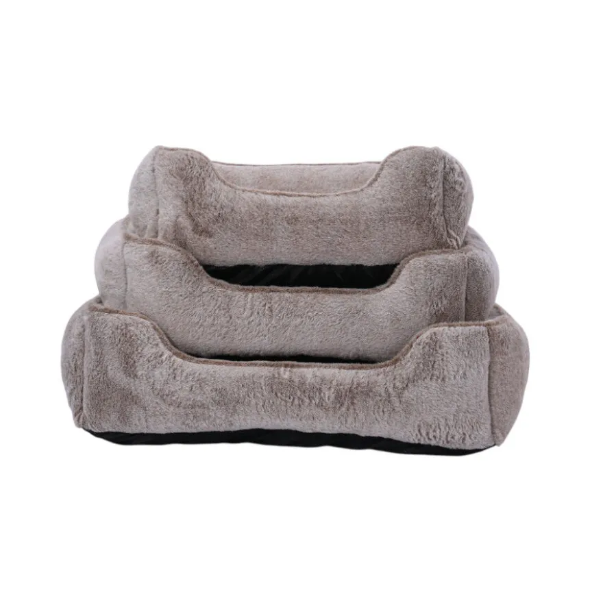 Leeby cama suave gris oscuro para perros