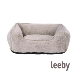 Leeby cama suave gris oscuro para perros
