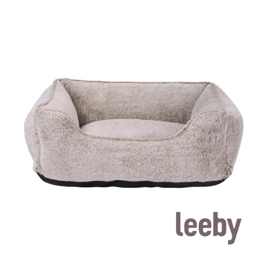 Leeby cama suave gris oscuro para perros
