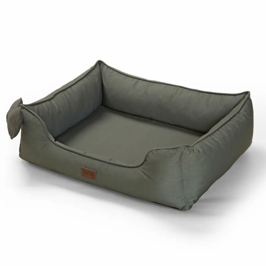 Leeby cama viscoelástica caqui para perros