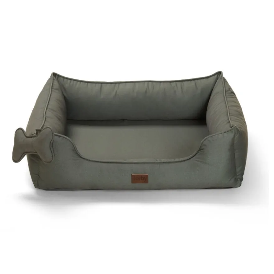 Leeby cama viscoelástica caqui para perros