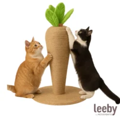 Leeby Carlos zanahoria rascador de yute para gatos