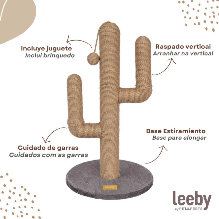 Leeby Carmen Cactus rascador con juguete para gatos