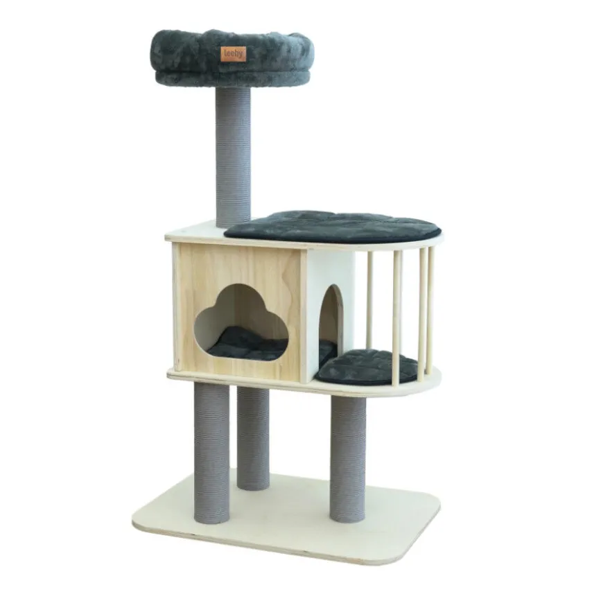 Leeby Cloud Collection torre rascador con cama nido para gatos