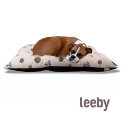 Leeby Cojín Acolchado Blanco con Erizos para perros