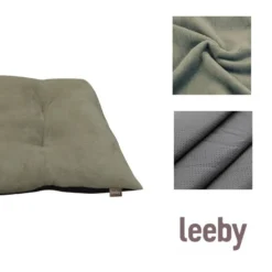 Leeby Cojín Acolchado de Terciopelo Verde para perros