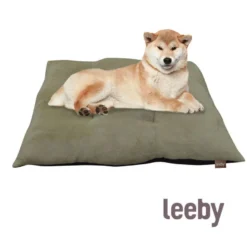 Leeby Cojín Acolchado de Terciopelo Verde para perros