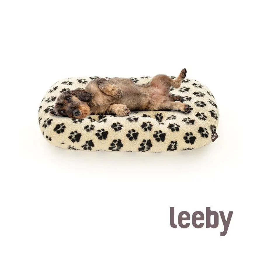 Leeby Cojín Ovalado de Huellas de Patitas para perros