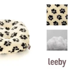 Leeby Cojín Ovalado de Huellas de Patitas para perros