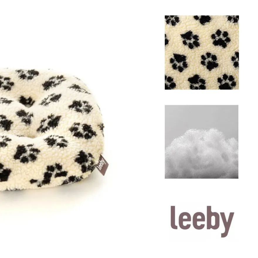 Leeby Cojín Ovalado de Huellas de Patitas para perros