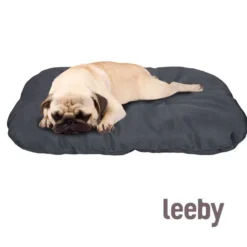 Leeby Cojín Ovalado negro para perros