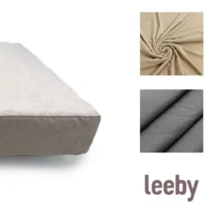 Leeby Colchón Ortopédico Viscoelástico Marrón y Blanco para perros