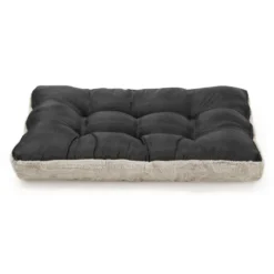 Leeby colchón suave leopardo print para perros