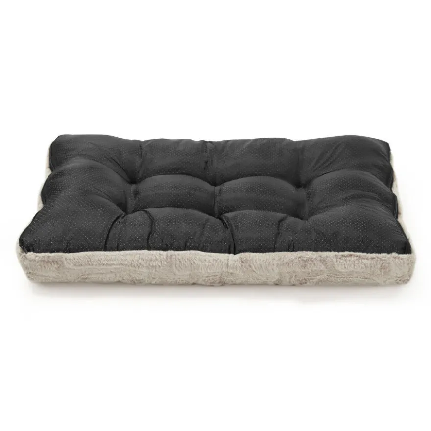 Leeby colchón suave leopardo print para perros