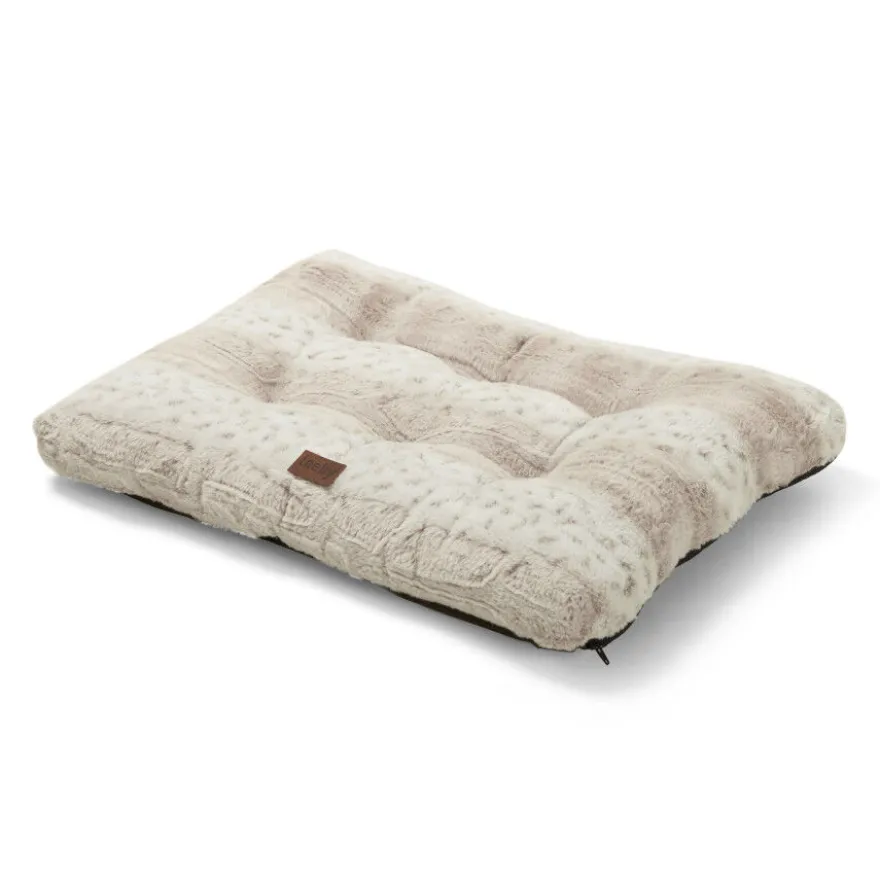 Leeby colchón suave leopardo print para perros
