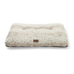 Leeby colchón suave leopardo print para perros