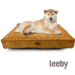 Leeby Colchoneta Impermeable y Desenfundable Dorada para perros