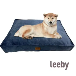 Leeby Colchoneta Impermeable y Desenfundable Azul Marino para perros
