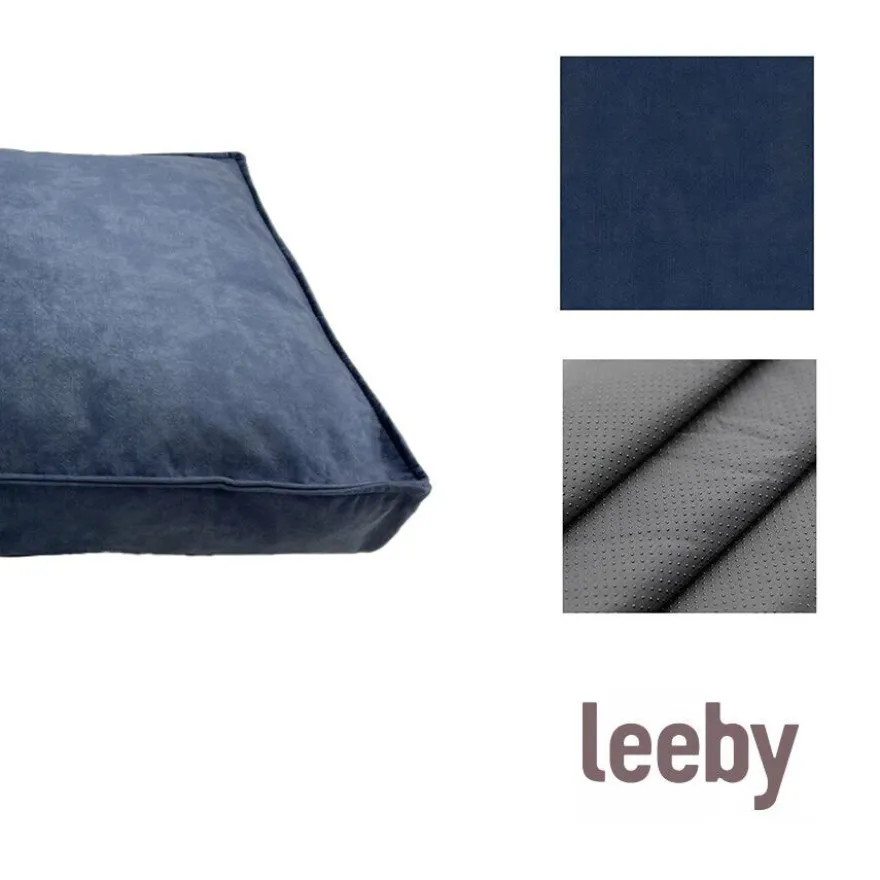 Leeby Colchoneta Impermeable y Desenfundable Azul Marino para perros