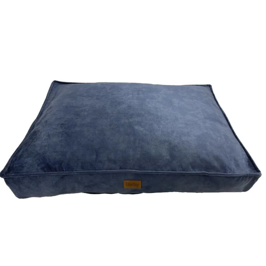 Leeby Colchoneta Impermeable y Desenfundable Azul Marino para perros