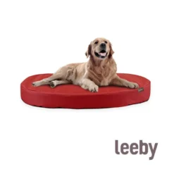 Leeby Colchoneta Waterproof y Desenfundable Roja para perros
