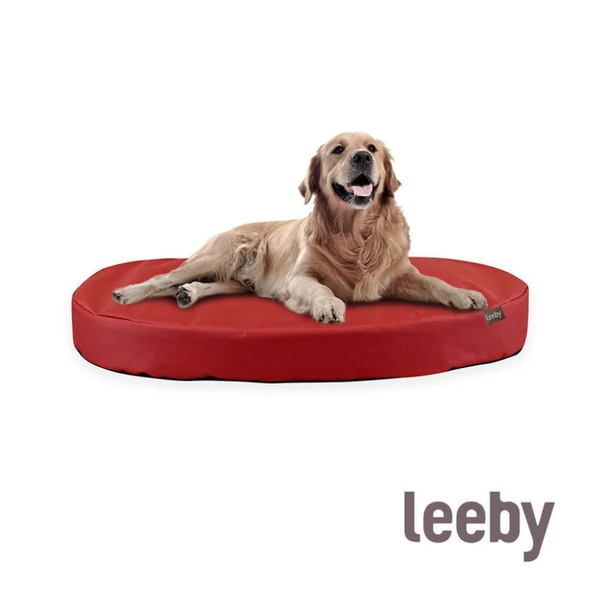 Leeby Colchoneta Waterproof y Desenfundable Roja para perros