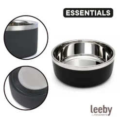 Leeby Comedero Acero Inoxidable para perros y gatos