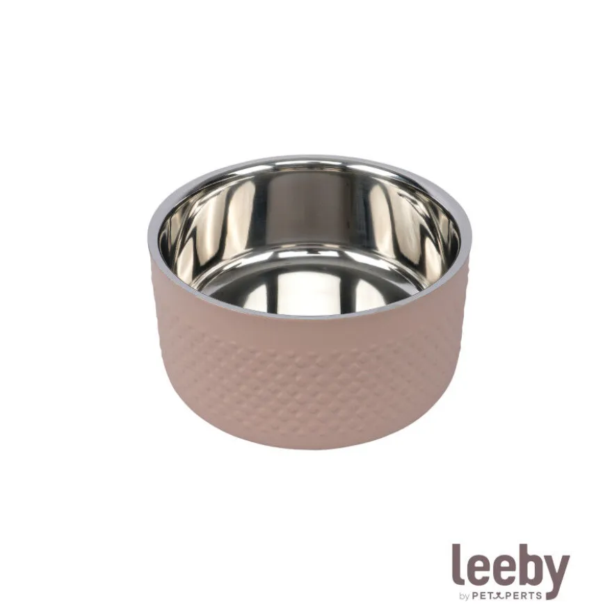 Leeby Comedero Antideslizante Acero Inoxidable para perros