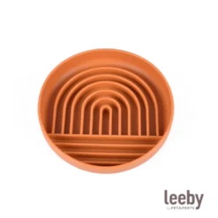 Leeby Comedero Antivoracidad Naranja para perros