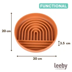 Leeby Comedero Antivoracidad Naranja para perros