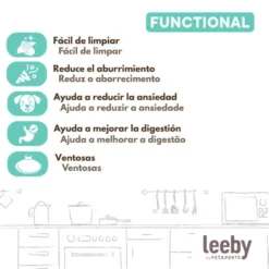 Leeby Comedero Antivoracidad Naranja para perros