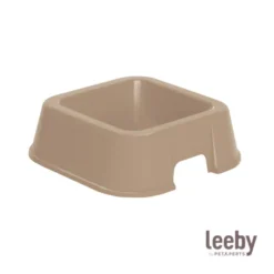 Leeby Comedero Cuadrado Taupe para perros