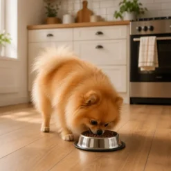Leeby Comedero de Metal con Aro de Silicona para perros
