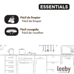 Leeby Comedero de Plástico Rojo para perros y gatos