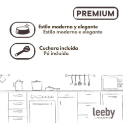 Leeby Contenedor de Hierro para Comidas de perros