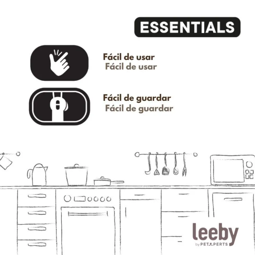 Leeby Cuchara Dispensador Pasta Premio Azul para gatos