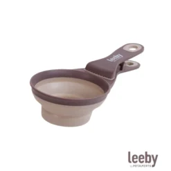 Leeby Cuchara Medidora Plegable Marrón para perros y gatos