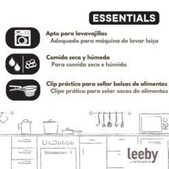 Leeby Cuchara Medidora Plegable Marrón para perros y gatos