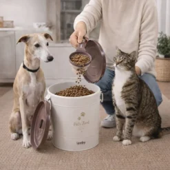 Leeby Cuchara Medidora Plegable Marrón para perros y gatos