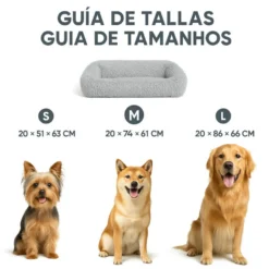 Leeby Cuna Antiestrés Desenfundable Gris para perros