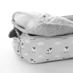 Leeby Cuna de Ovejitas con Cojín Desenfundable y Juguete para cachorros