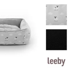 Leeby Cuna de Ovejitas con Cojín Desenfundable y Juguete para cachorros