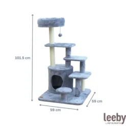 Leeby Eduardo torre rascador multiplataforma con cama nido y juguete para gatos