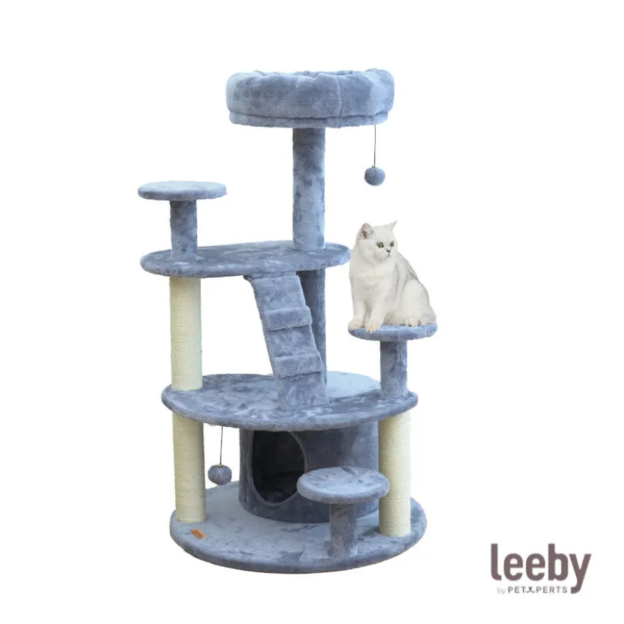 Leeby Esperanza torre rascador multiplataforma con cama nido y juguete para gatos