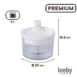 Leeby Fuente de Agua sin Cables Blanco para perros y gatos
