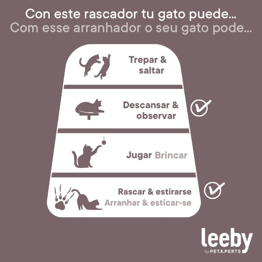 Leeby Hattie casita rascador de cartón rosa para gatos