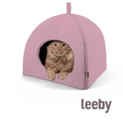 Leeby Iglú Antideslizante Rosa para gatos