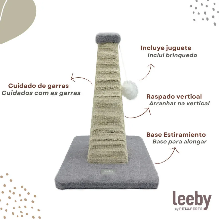 Leeby Katya pirámide rascador con juguete para gatitos
